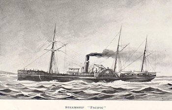 Una ilustración del SS Pacific