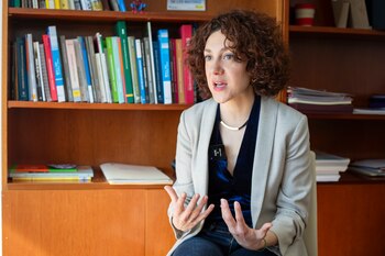 Aina Vidal, durante su entrevista