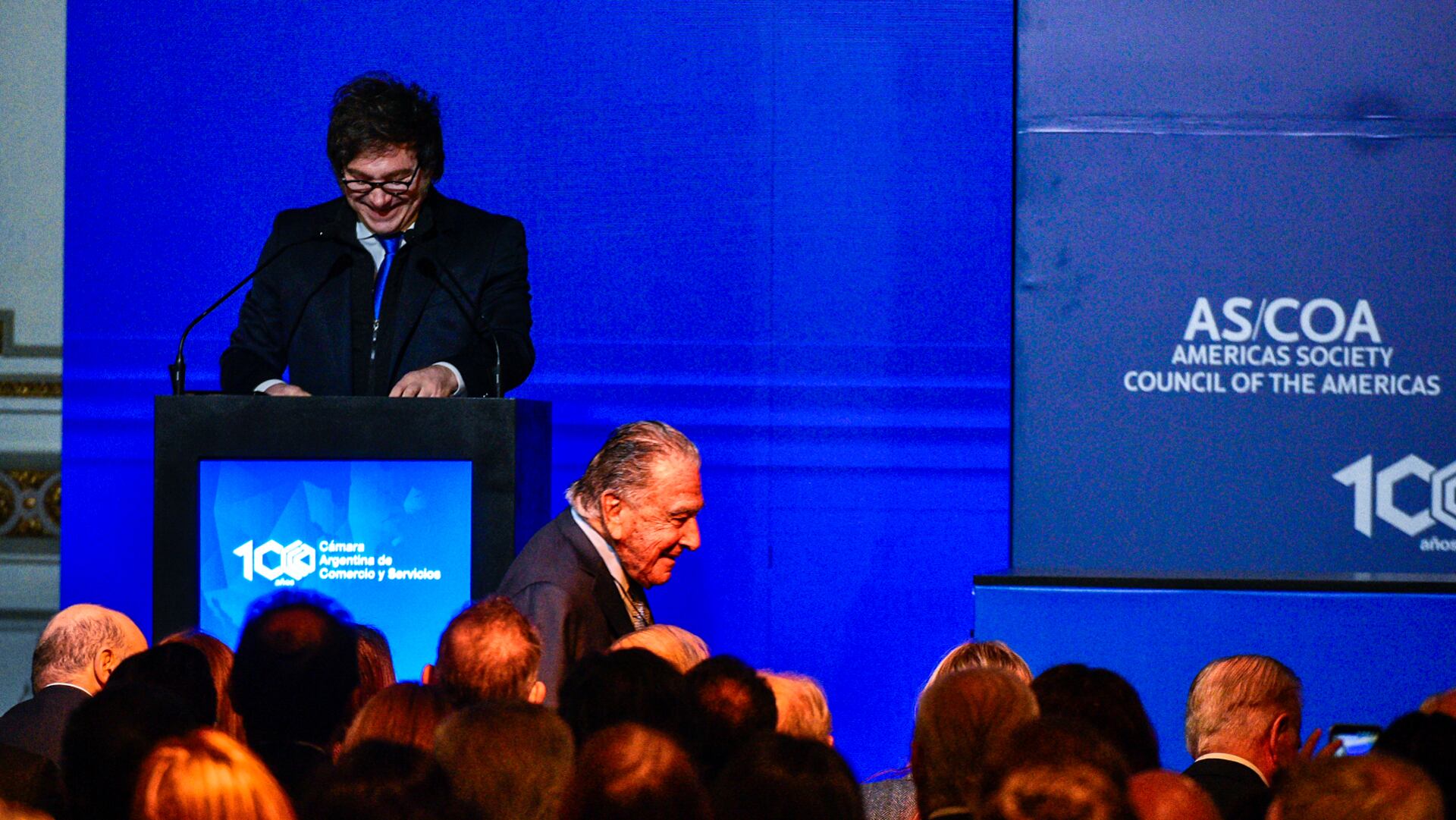 Javier Milei en el Council de las Americas (Adrián Escandar)