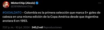 Colombia es el primer equipo