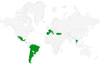 Los países infectados por el