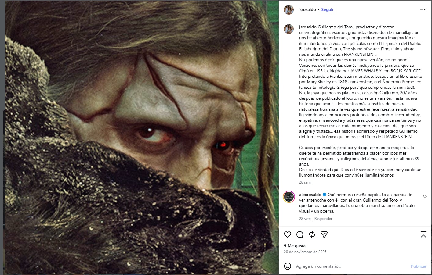 Último post en su Instagram. (Captura de pantalla)