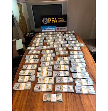 Los 500 mil dólares incautados