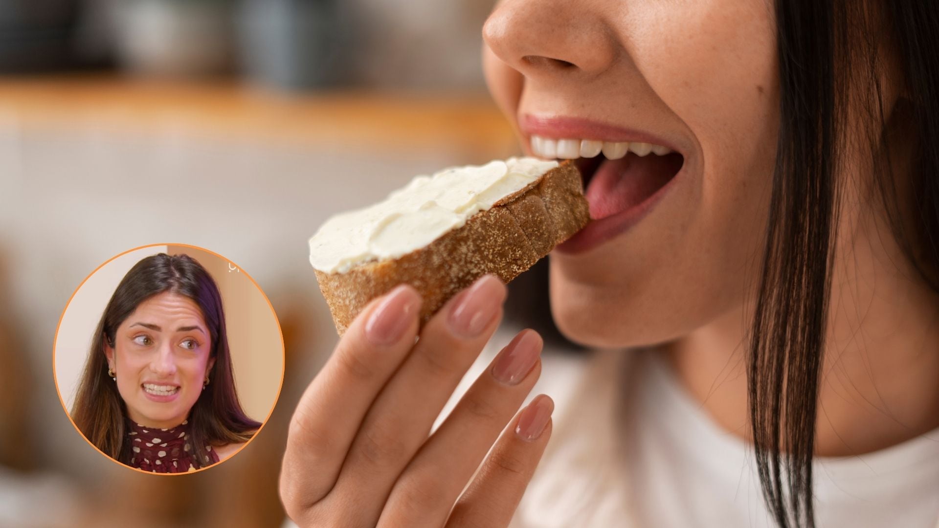 Masticar bien los alimentos es una parte importante de la digestión (@uncafecontudoctora / Montaje Infobae)