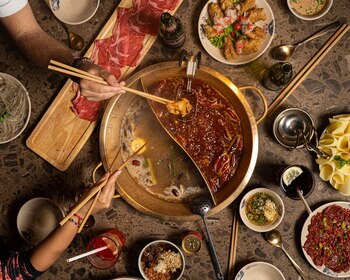 Hot pot en el restaurante