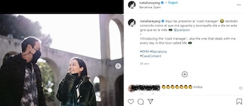 Post en Instagram de Natalia