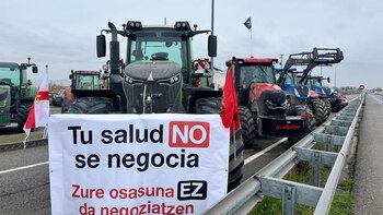 Agricultores protestan en Castejón y