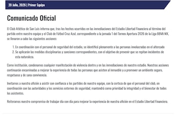 Comunicado del Atlético de San Luis (www.atleticodesanluis.mx/noticias/2409/Comunicado-Oficial)
