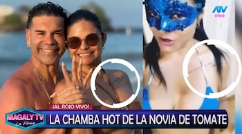 Vanessa López cuestiona si Tomate Barraza conocía los shows de su prometida: “Para casarte tienes que investigar”. Captura: Magaly TV La Firme.