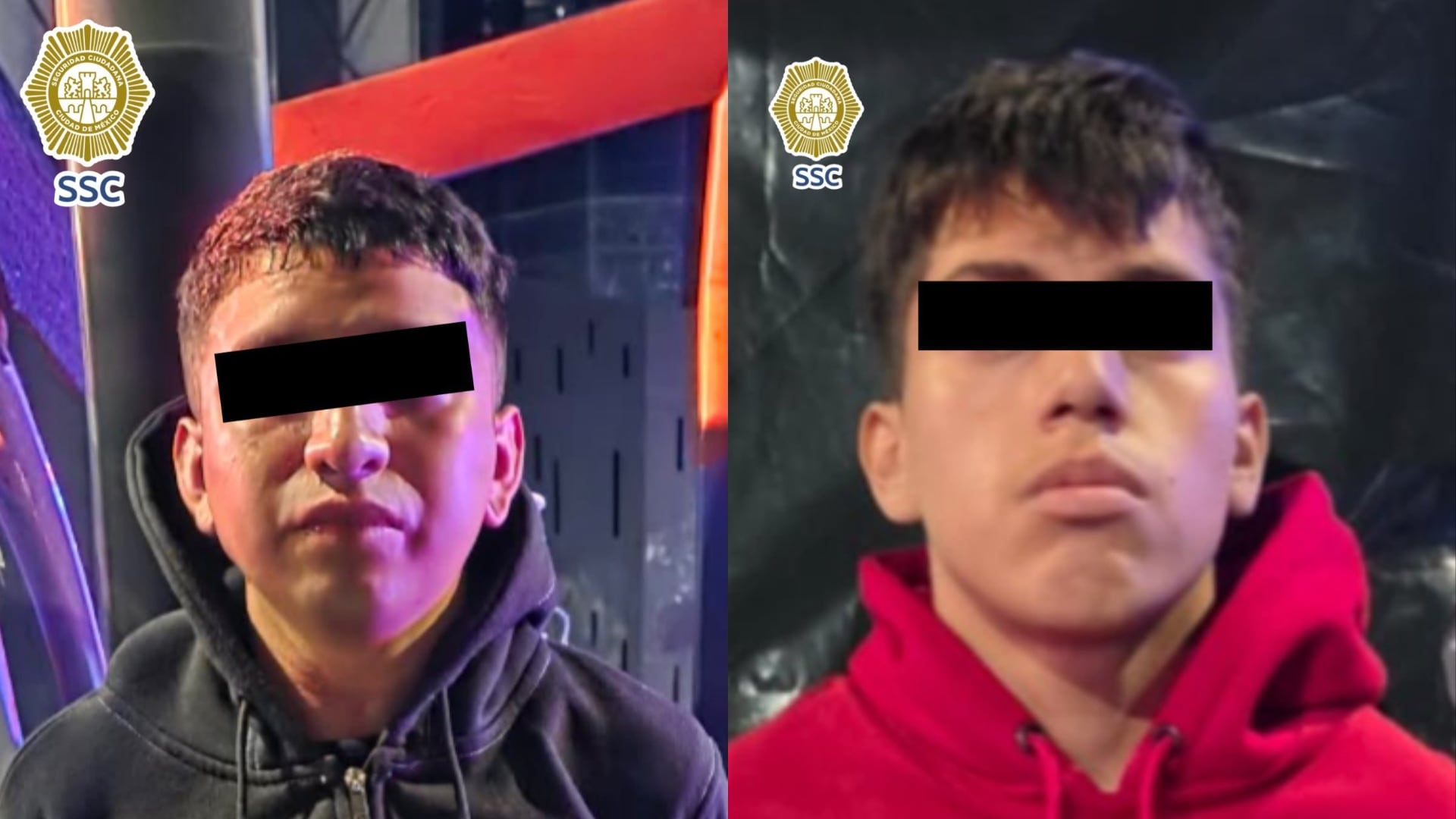 La Secretaría de Seguridad Ciudadana de la Ciudad de México detuvo a dos hombres vinculados con un homicidio registrado en las inmediaciones del Metro Hidalgo. (SSC)