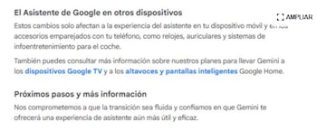 Google da a conocer qué dispositivos se verán afectados por la eliminación de su Asistente.