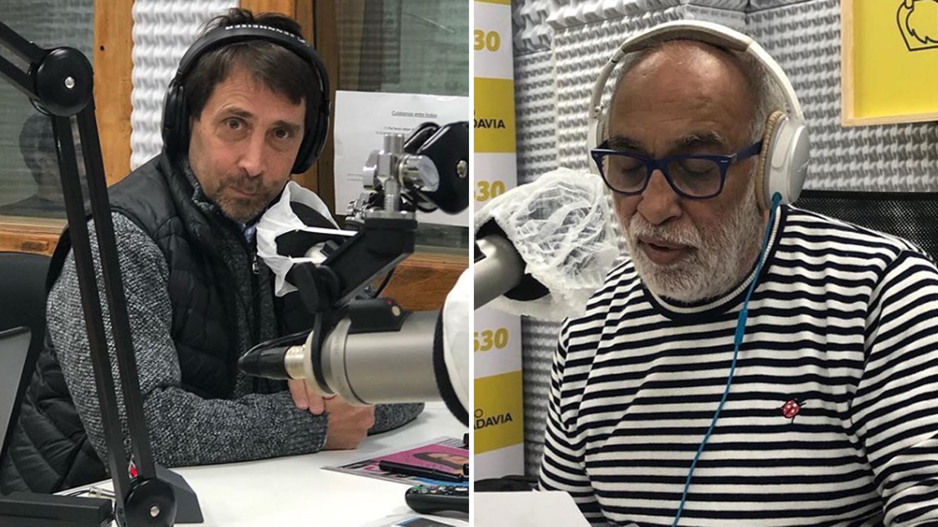 González Oro y Eduardo Feinmann se hicieron muy amigos compartiendo estudio de radio. Aunque alguna vez contaron, entre risas, que en medio de una discusión casi llegan a las trompadas.