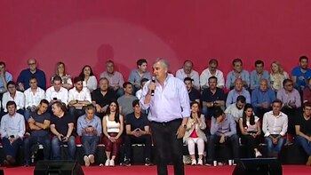 Gerardo Morales, durante el acto