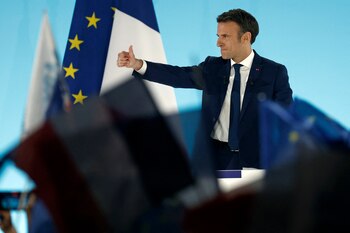 French President Emmanuel Macron, candidate