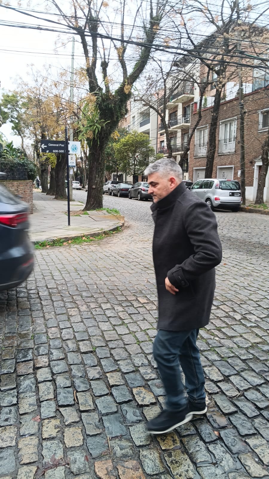 Gerardo Boschin llegando al juzgado federal de San Isidro el día de su declaración indagatoria
