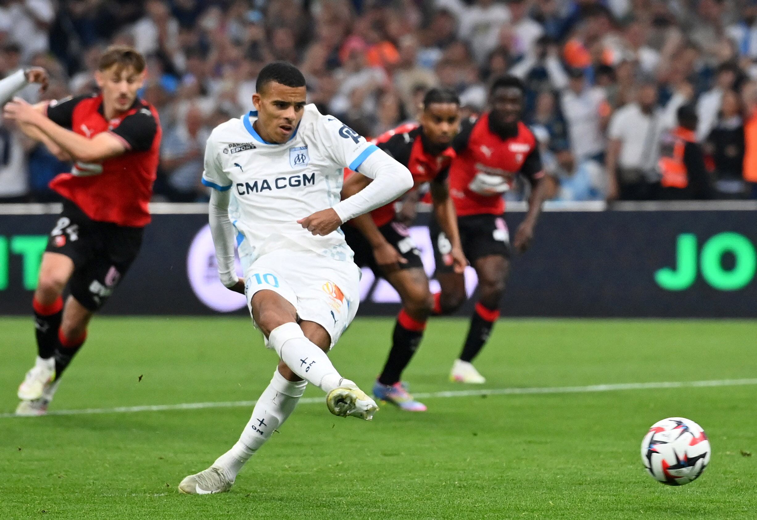 Mason Greenwood, una de las figuras de la Ligue 1. Foto: REUTERS/Alexandre Dimou