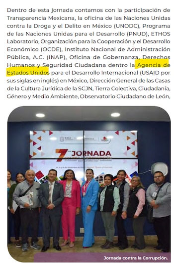 El encuentro incluye a la UNODC y al PNUD, además de organizaciones civiles y centros de análisis, con el acompañamiento de instancias nacionales e internacionales que se suman a las actividades programadas. (Tercer Informe de Combate Frontal a la Corrupción y Máxima Transparencia)