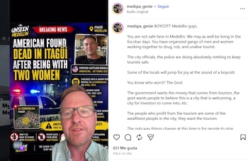 Robert Eaton compartió los detalles de lo que se sabe del caso el viernes 24 de abril de 2026 - crédito @medspa_genie/IG