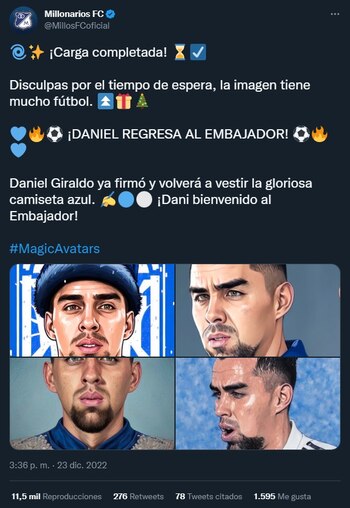 Anuncio del regreso de Daniel