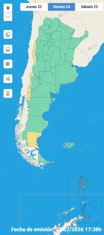 La ola de frío polar llegó con intensas nevadas, acumulación de hielo y operativos de rescate para vehículos varados en rutas cordilleranas