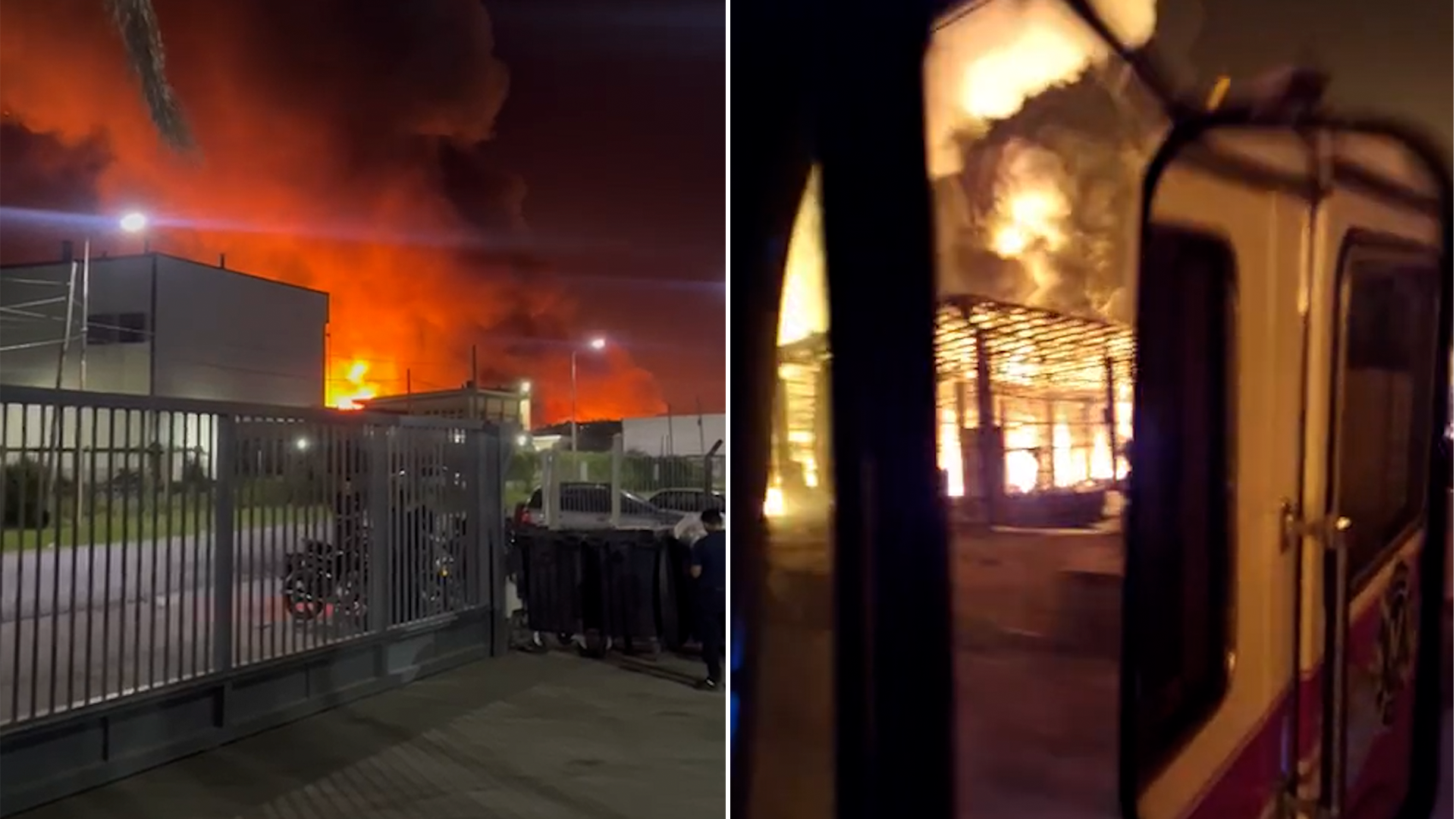 Múltiples explosiones en Ezeiza: se incendia el polo industrial y trabajan más de 20 dotaciones de bomberos