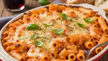 Cómo hacer pasta con queso feta al horno y tomate cherry: una receta que combina sabor, sencillez y tradición en cada bocado