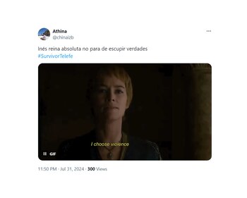 "Reina en escupir verdades" fue