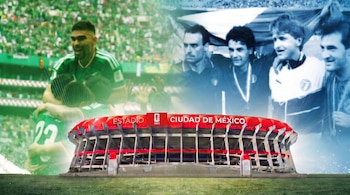 Con Johan Vásquez, Edson Álvarez y César Montes al mando, la zaga tricolor dejó el arco de Rangel sin daños, a la espera del próximo partido en el Estadio Azteca. (Composición: Raúl A. González/Infobae México)