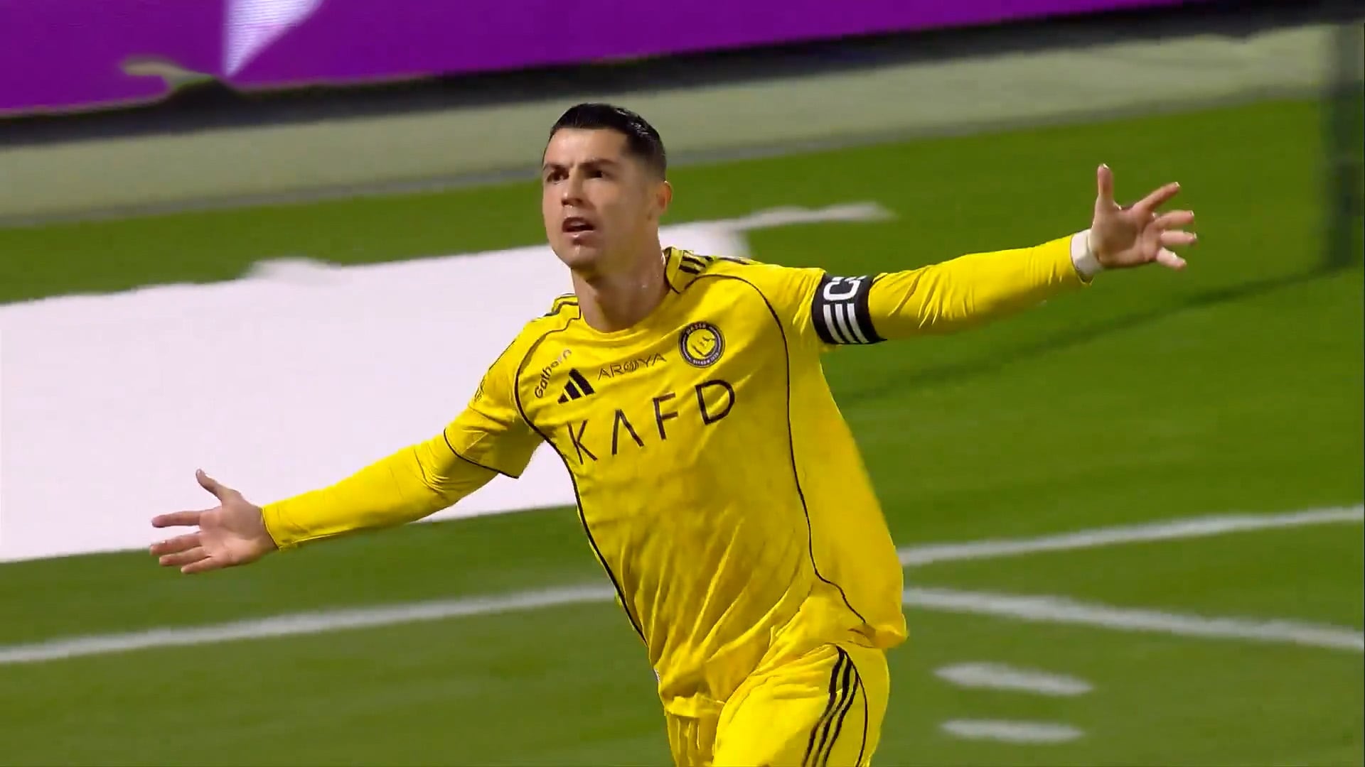 El festejo de Cristiano Ronaldo tras convertir el 1-0 de Al Nassr