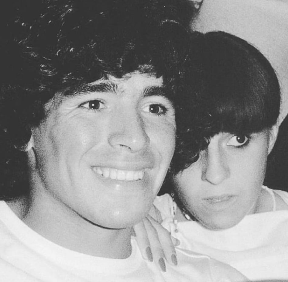 Diego Maradona y Claudia Villafañe en su adolescencia (Instagram)
