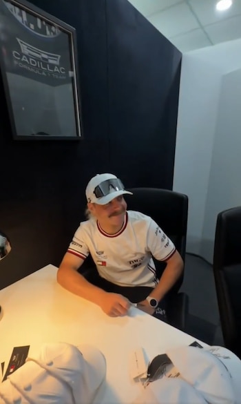 Bottas no supo como reaccionar (captura de pantalla)