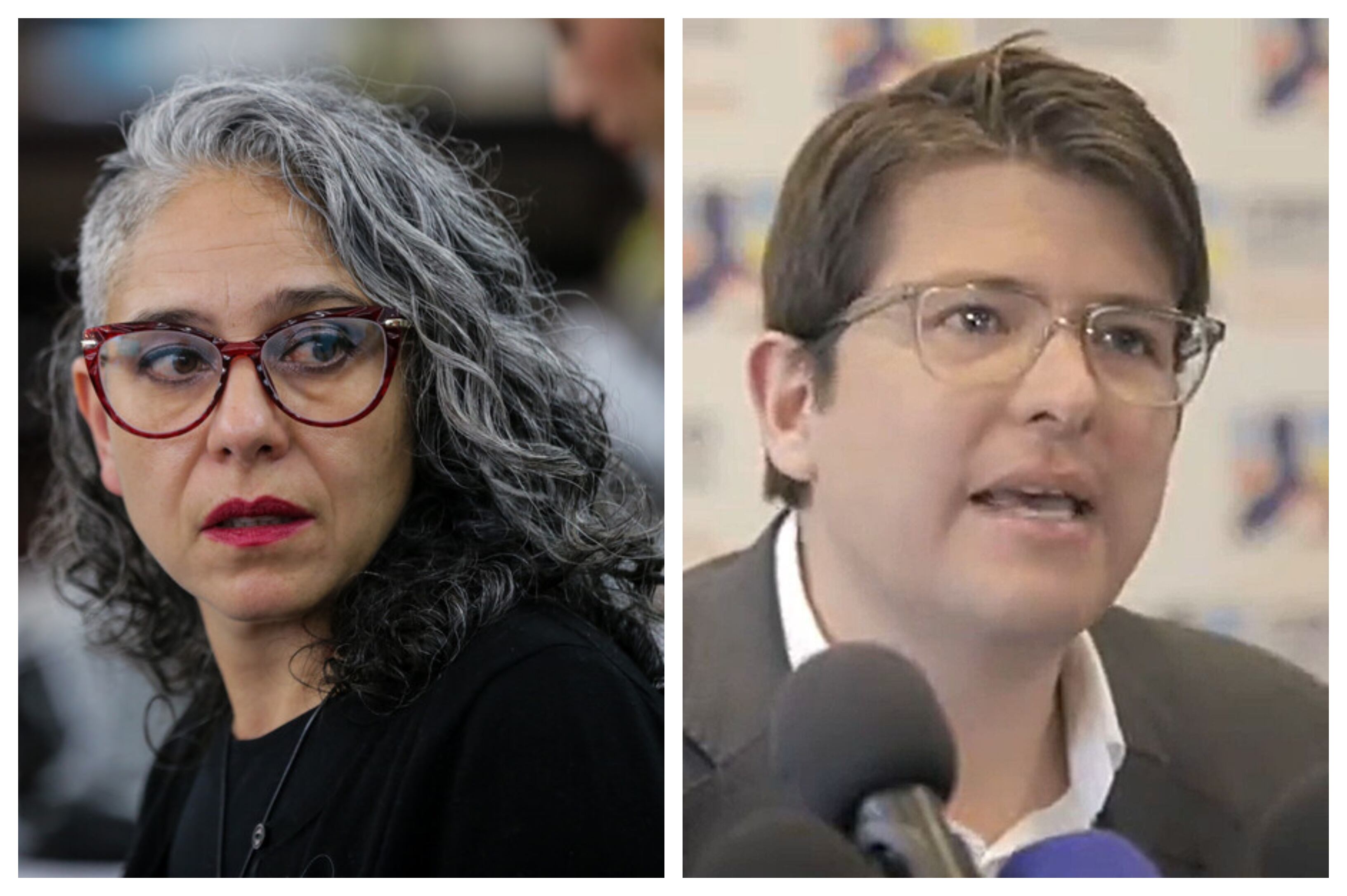 María José Pizarro, senadora y precandidata del Pacto Histórico; Miguel Uribe, senador y precandidato presidencial del Centro Democrático - crédito Colprensa/@MiguelUribeT/X