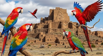 Los restos de aves exóticas