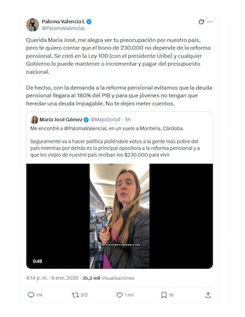 Con este mensaje en X,