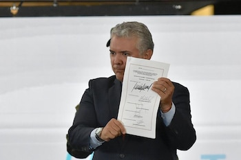 Presidente Iván Duque durante la