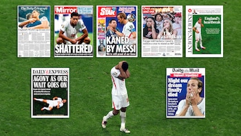 Las tapas de los diarios ingleses tras la eliminación del Mundial ante Argentina: “Jugadas sucias”, “Destrozados” y “Derrotados por Messi”