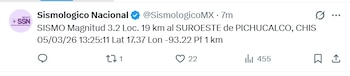 (X @SismologicoMX)