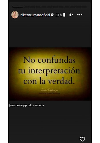 La modelo compartió este mensaje