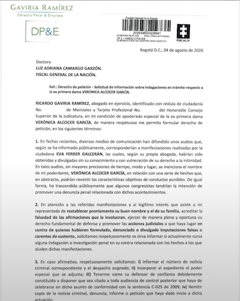 La defensa de Verónica Alcocer sostuvo que necesita ejercer su derecho de defensa y restablecer su buen nombre y el de su familia - crédito Redes sociales