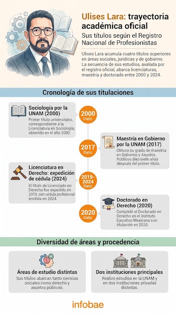 Cronología de la trayectoria académica de Ulises Lara.
