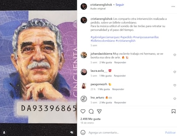 Artista argentino también pintó billete