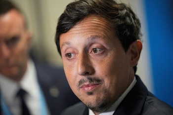 Longoria, en su etapa en el Olympique de Marsella (AP Foto/Daniel Cole)