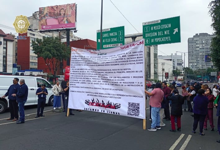 Continúa cerrada la circulación en la lateral de Avenida Universidad (X@OVIALCDMX)