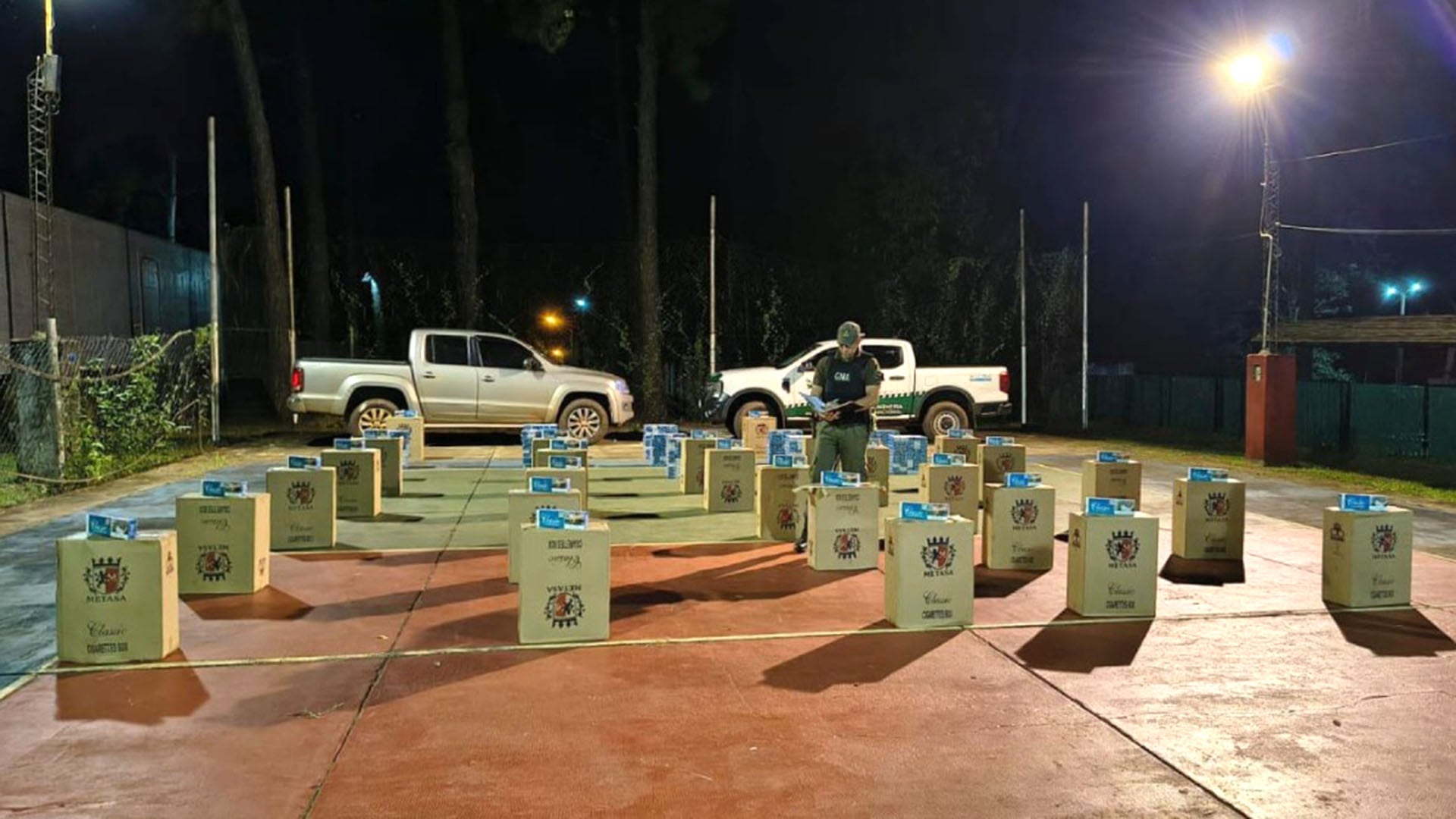 La camioneta estaba cargada con 19.500 atados de cigarrillos de contrabando