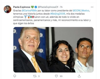 Paola Espinosa dedicó mensaje a Carlos Padilla