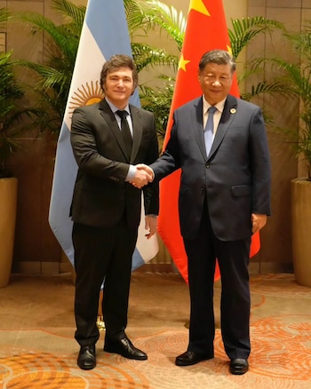 Javier Milei y Xi Jinping