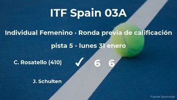 Camilla Rosatello pasa de ronda