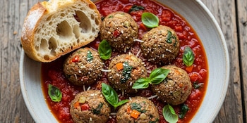 La mezcla de lentejas cocidas,