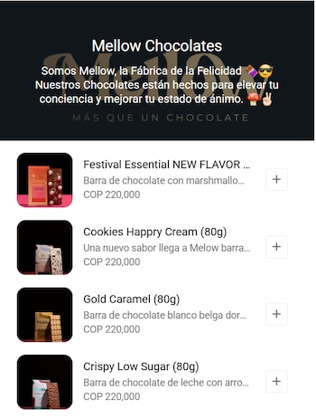Autoridades sanitarias recomiendan a la población abstenerse de consumir el chocolate MELLOW/MELLOWXOCOLAT y reportar su venta a las autoridades competentes - crédito mellowxocolat