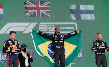 Lewis Hamilton venció en Brasil.